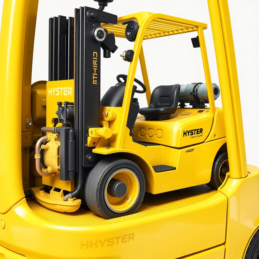Hyster H50F motor bölümünün temiz ve düzenli bir görüntüsü
