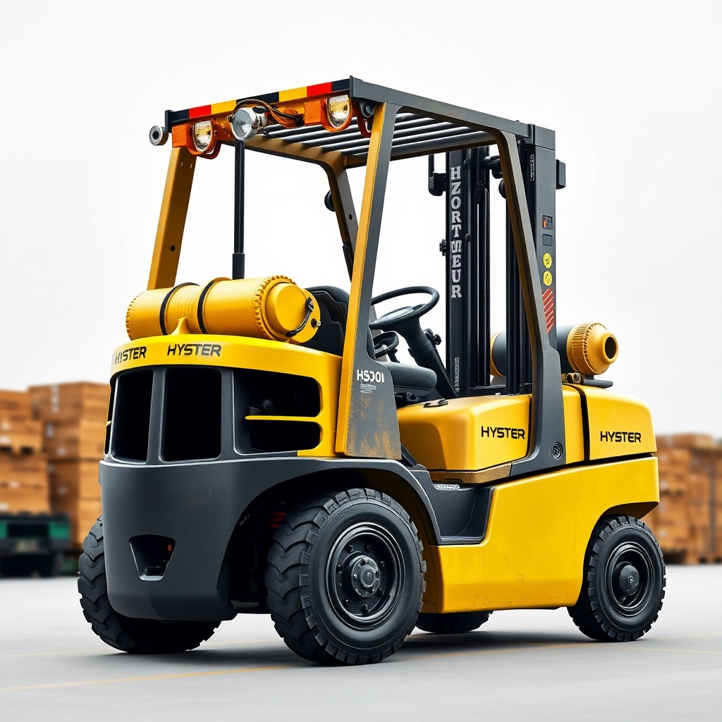 Hyster H50F’nin dik açılı bir manevra yaparken