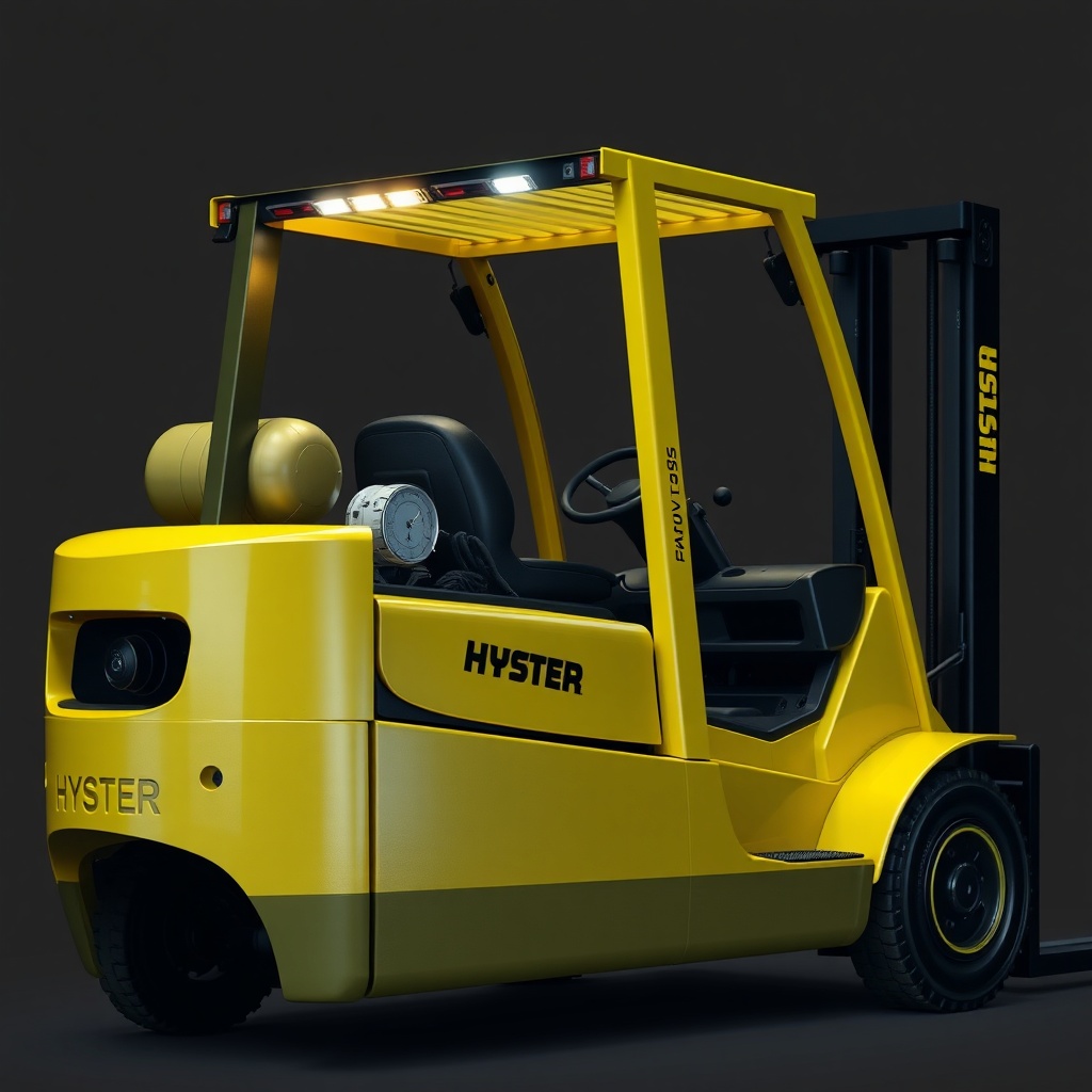Hyster H50F'in LPG motor bölmesi