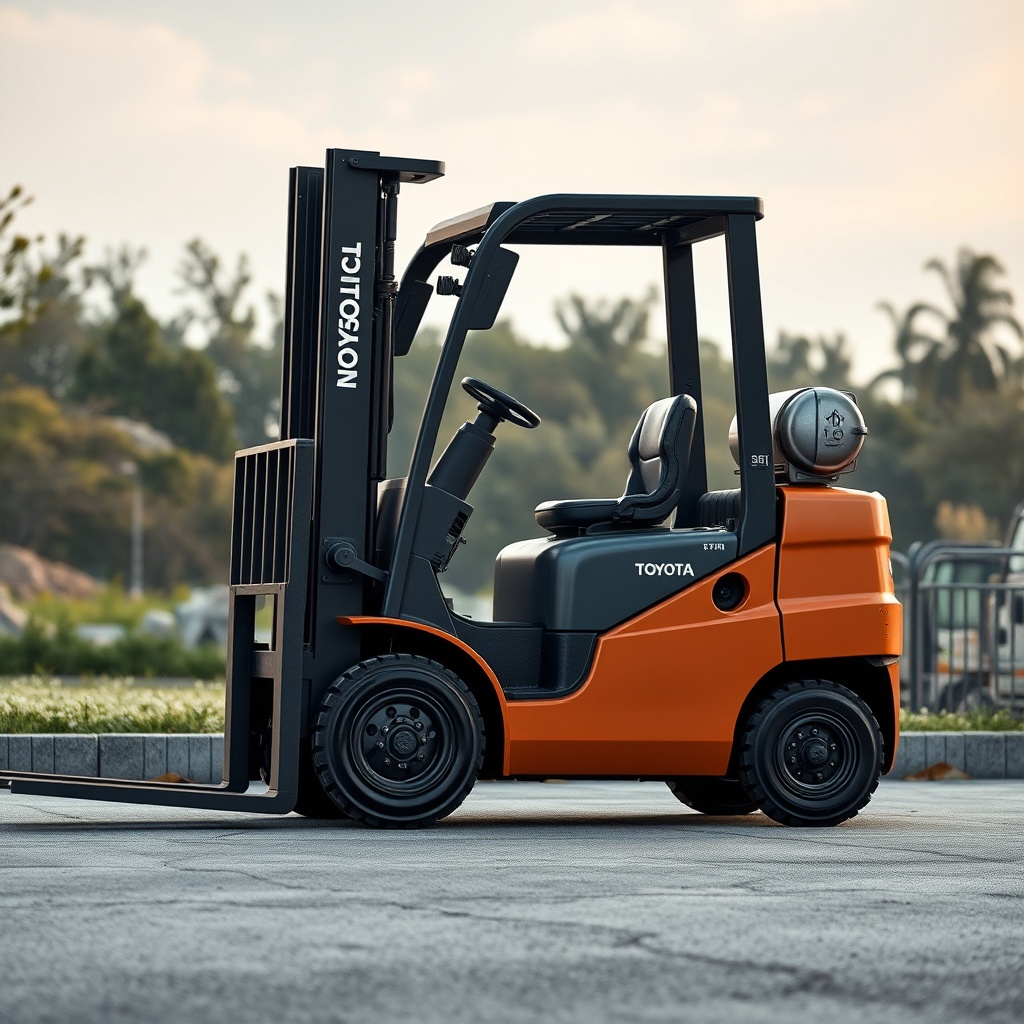 sağ yandan bakıldığında Toyota 8FGCU25 forklift