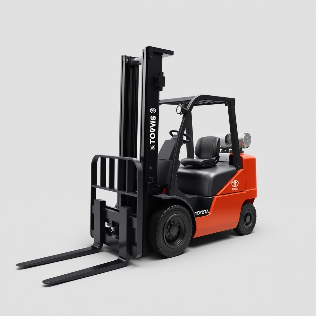 Toyota 8FGCU25 forkliftinin dengeli bir yük taşırken